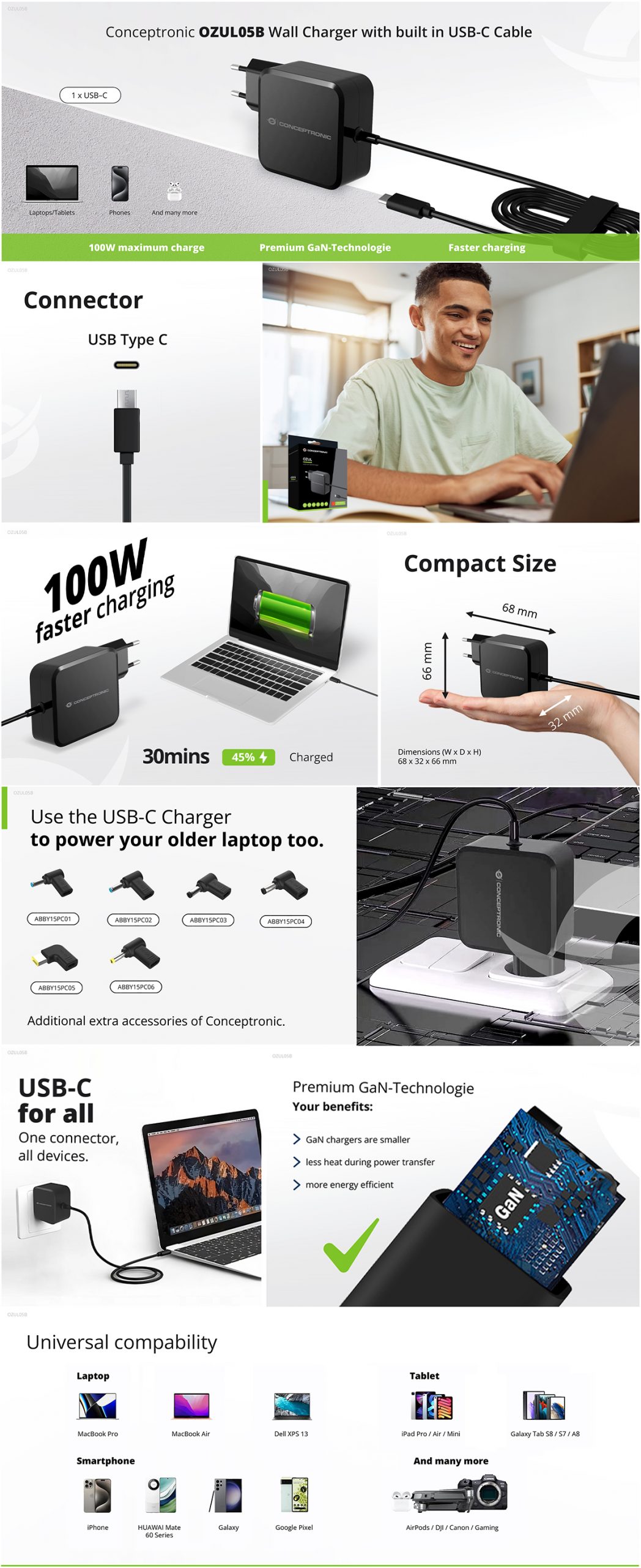 OZUL05B Wall Charger